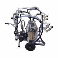 Chariot de traite mobile ovin/caprin pompe huilée pot inox