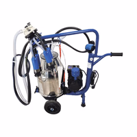 Chariot de traite mobile vache pompe sèche pot inox