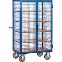 Chariot fermé avec treillis métallique, 5392