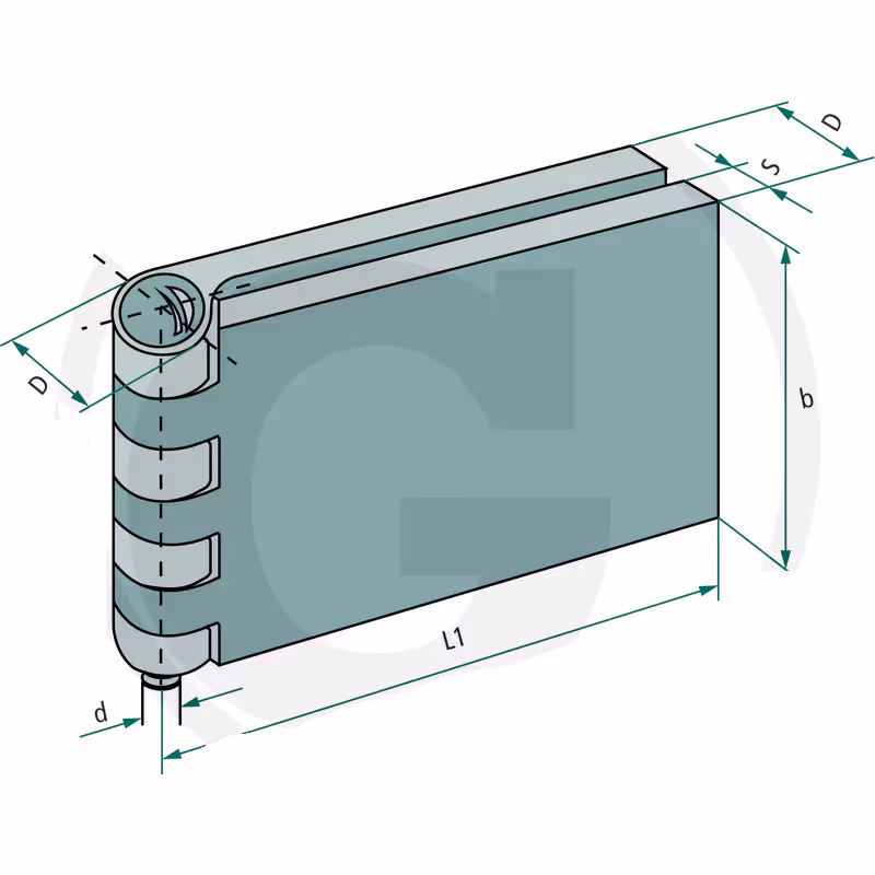 Charnière à souder 40x60