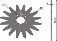 Chasses débris étoilés Ø330 - Strip-Till