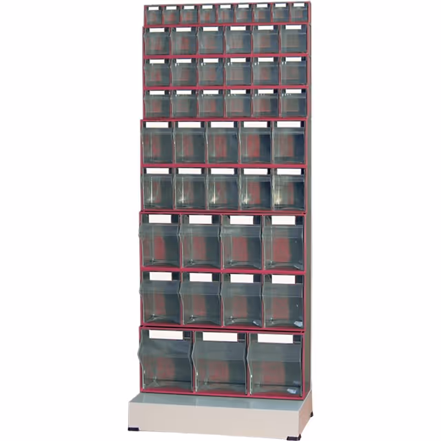 Chassis sur socle 610x325x1500 mm porte module vert casiers basculants