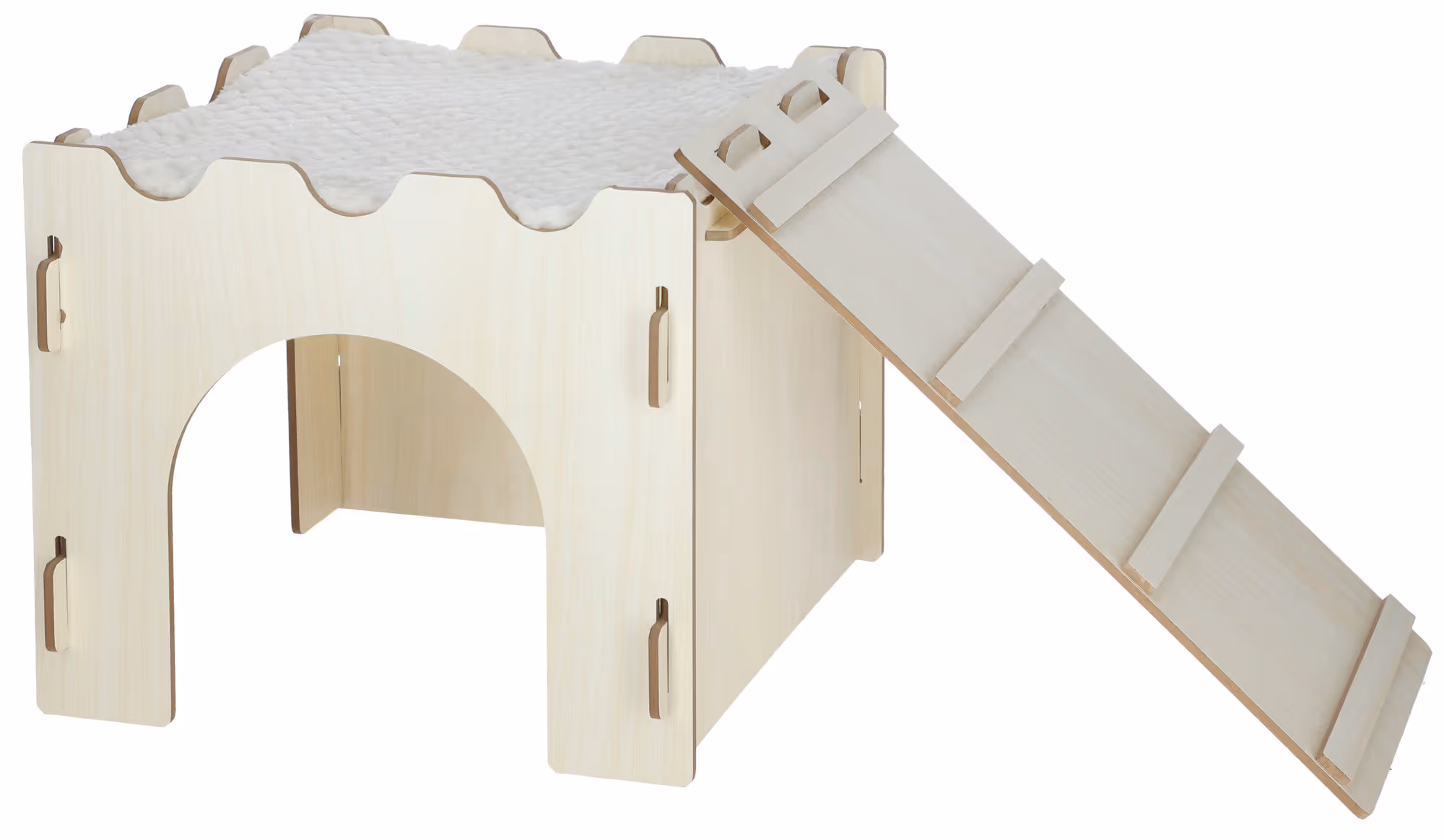 Château pour rongeur avec rampe, 53x28x25cm