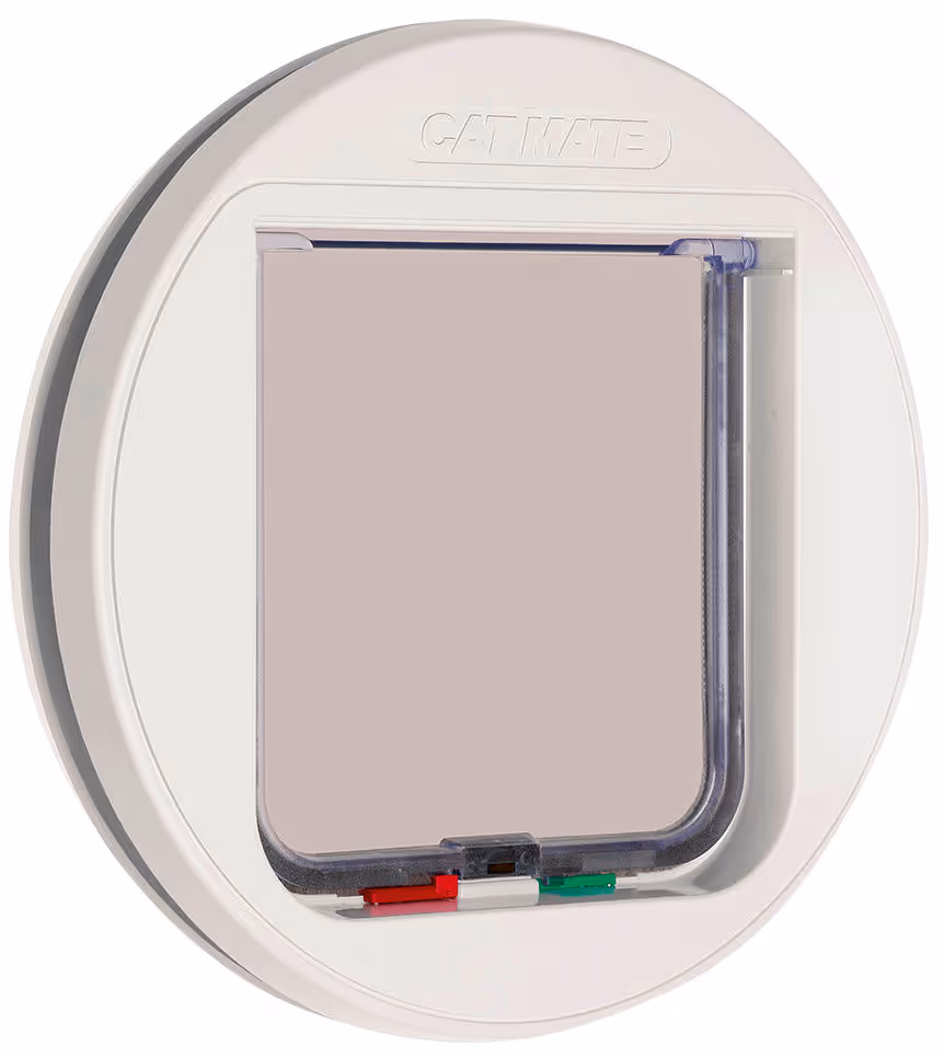 Chatière Cat Mate 4 voies pour vitre, blanc, Ø245mm