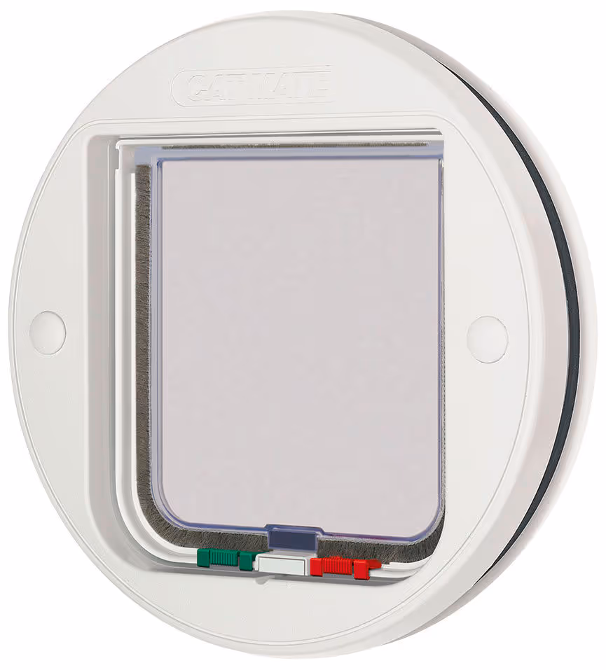 Chatière Cat Mate 4 voies pour vitre, blanc, Ø245mm