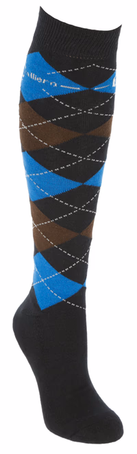 Chaussettes Brescia darkblue carreaux, T. 37-39