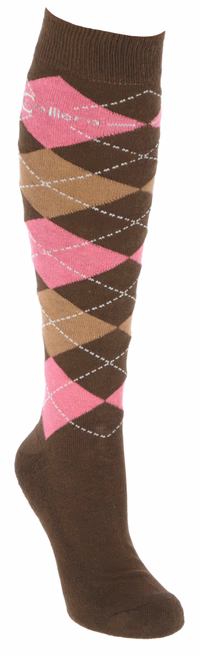 Chaussettes Brescia wood/dark-rose, T.34-36