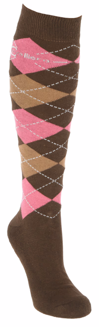 Chaussettes Brescia wood/dark-rose, T.36-39