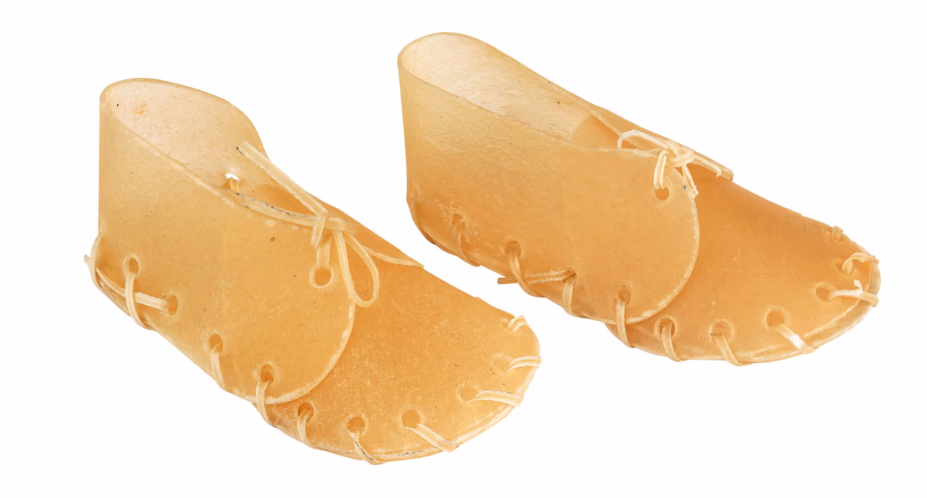 Chaussures à mâcher peau de boeuf, 12cm,sachet de 2pcs