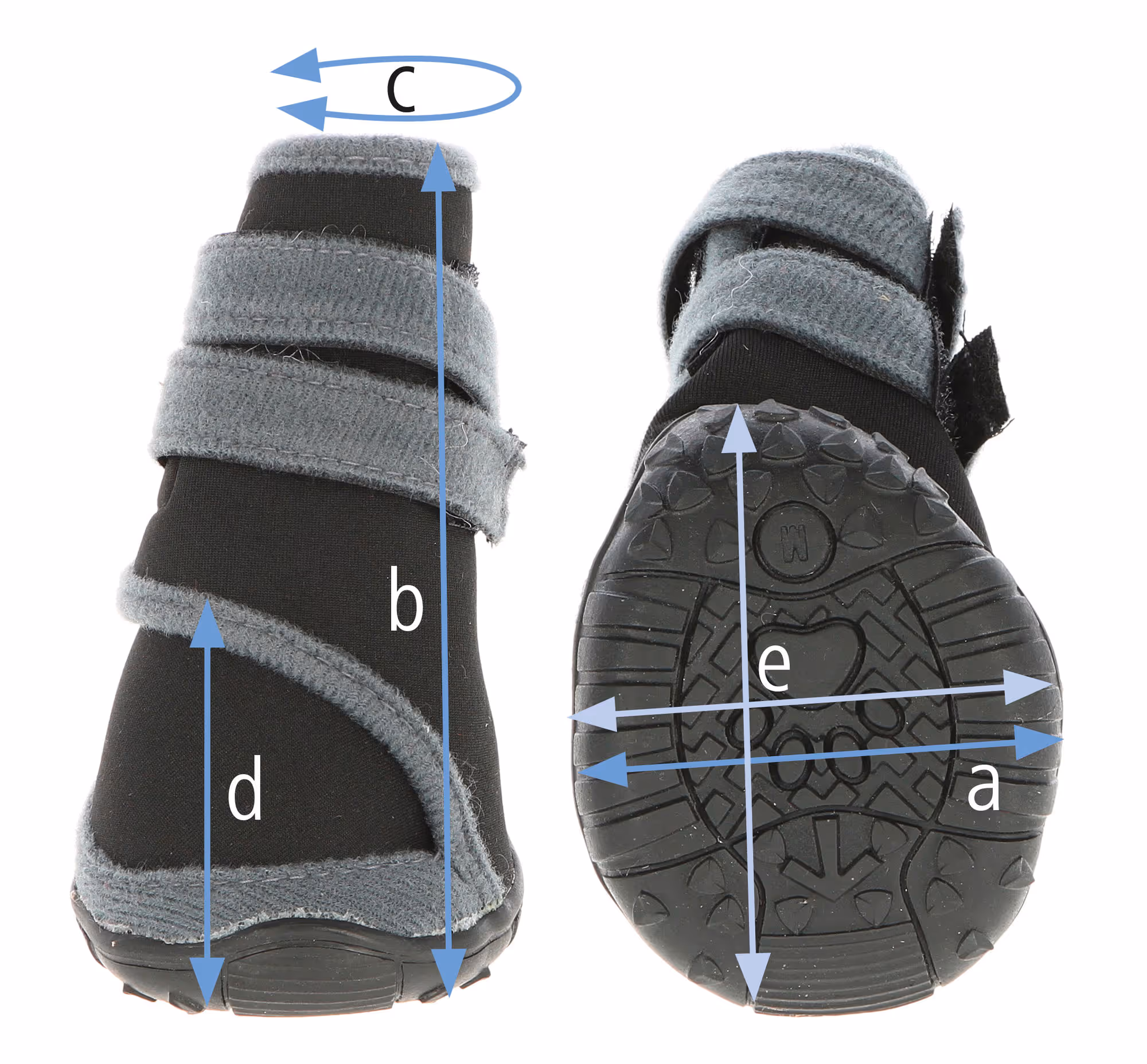 Chaussures pour chien Active gris/noir, taille XXL