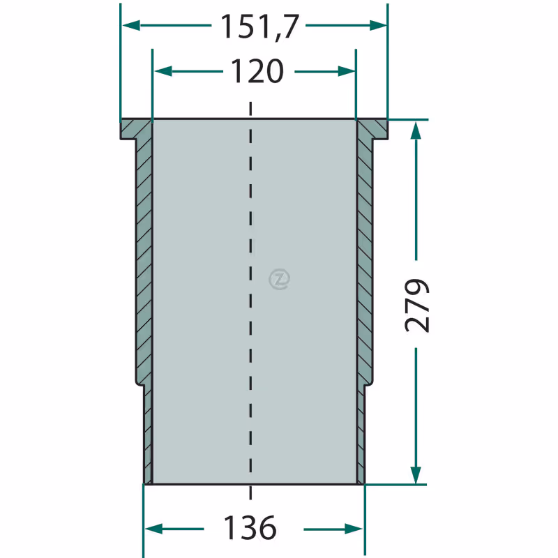Chemise  Ø 120 mm