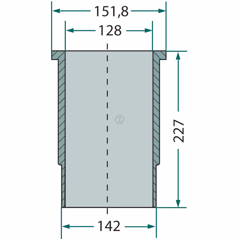 Chemise  Ø 128 mm