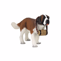 Chien saint bernard au tonneau