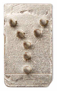 Chiffre pointe ronde 10mm N°6