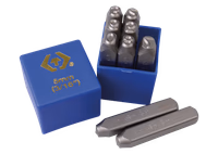 Chiffres à frapper 8mm - 9 pièces