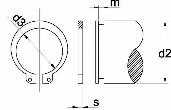 Circlip extérieur 38 mm