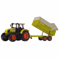 CLAAS Ares  roues libres, tracteur avec benne, pièces mobiles, 57 cm, vert/beige/rouge