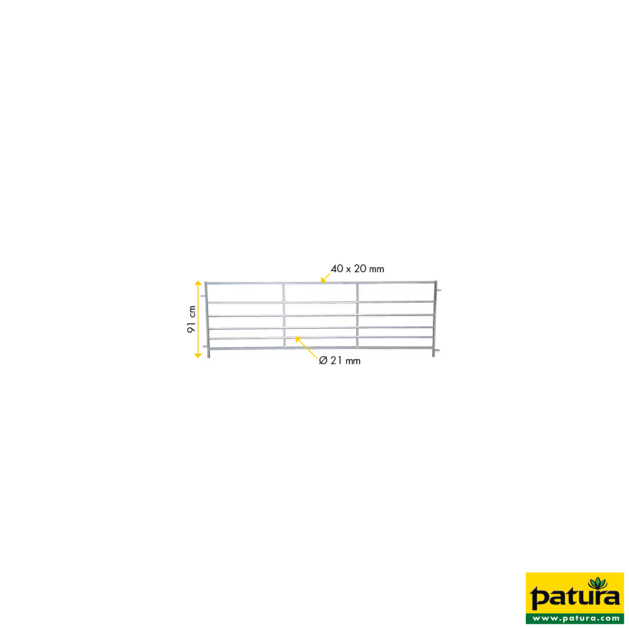 Claie, 6 tubes horizontaux, ovins, largeur : 2,75 m, galvanisée