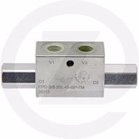 Clapet anti-retour déblocable, double