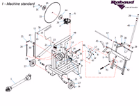 Clavette 8X7X25 mm Rabaud 07E055 origine