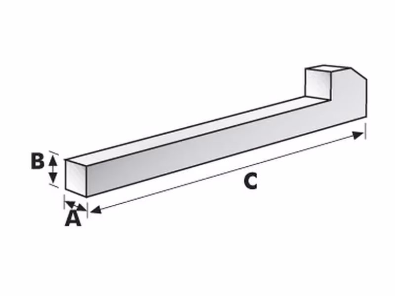 Clavette à talon 6.0 x 6.0 x 40mm (DIN or Standard No. DIN 6884/6887) - Vendu par 5
