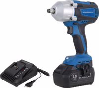 CLE A CHOC 1/2" 610/800NM 20V BRUSHLESS 1 BATTERIE 4 AH + 1 CHARGEUR 3A