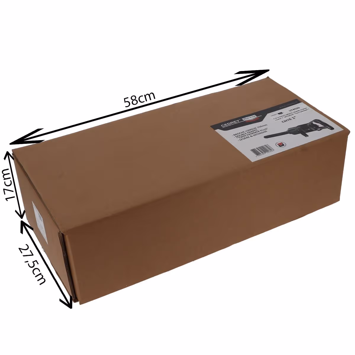 Cle a chocs droite legere 1'' broche courte twin hammer +