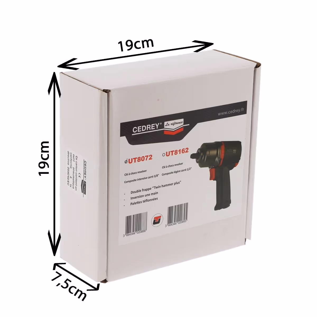 Cle a chocs revolver 3/8'' composite twin hammer