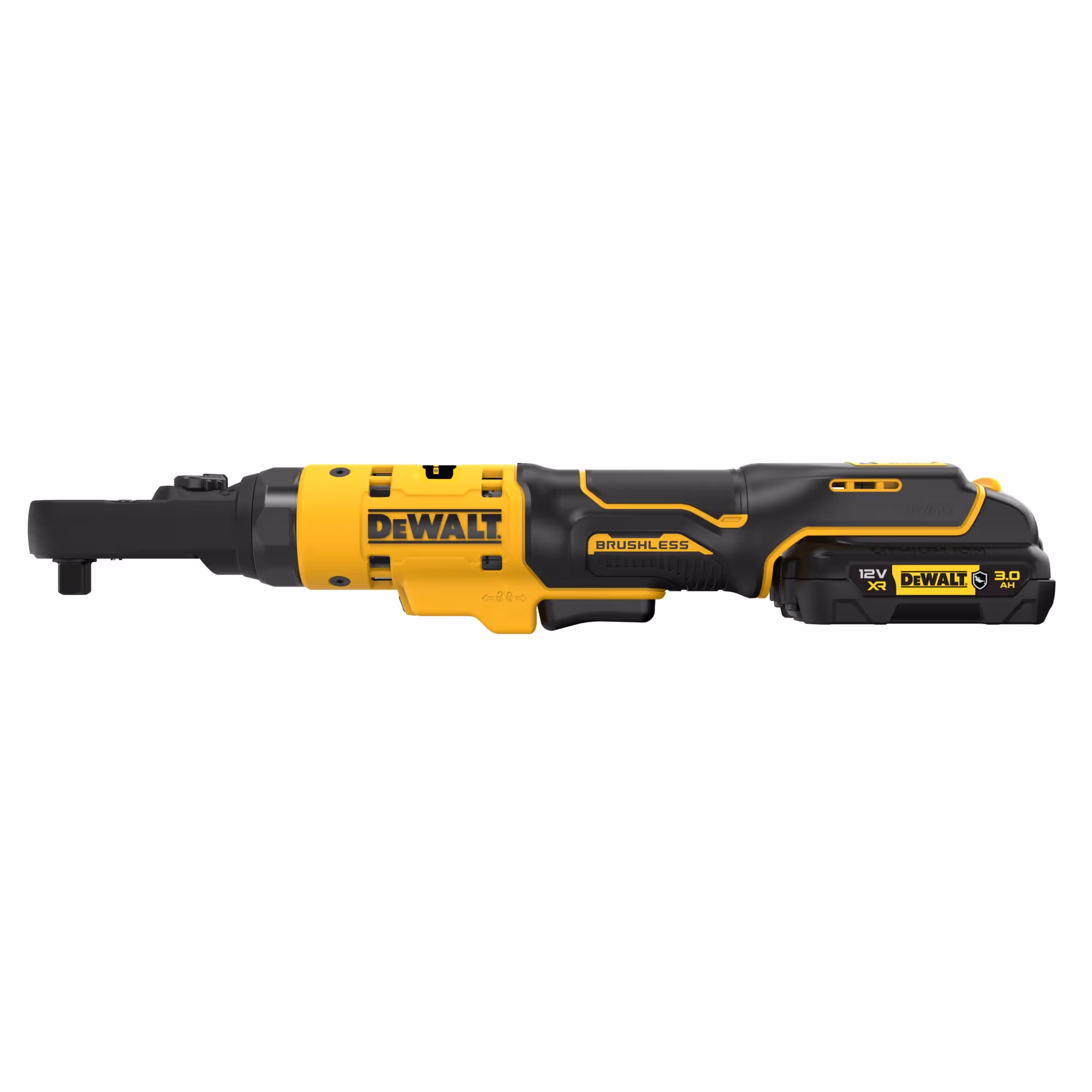 Clé à Cliquet XR 12V 3Ah Li-Ion Brushless - Têtes Interchangeables 1/4", 3/8" et Porte-embout Hexagonal 1/4" - Pack "GFN