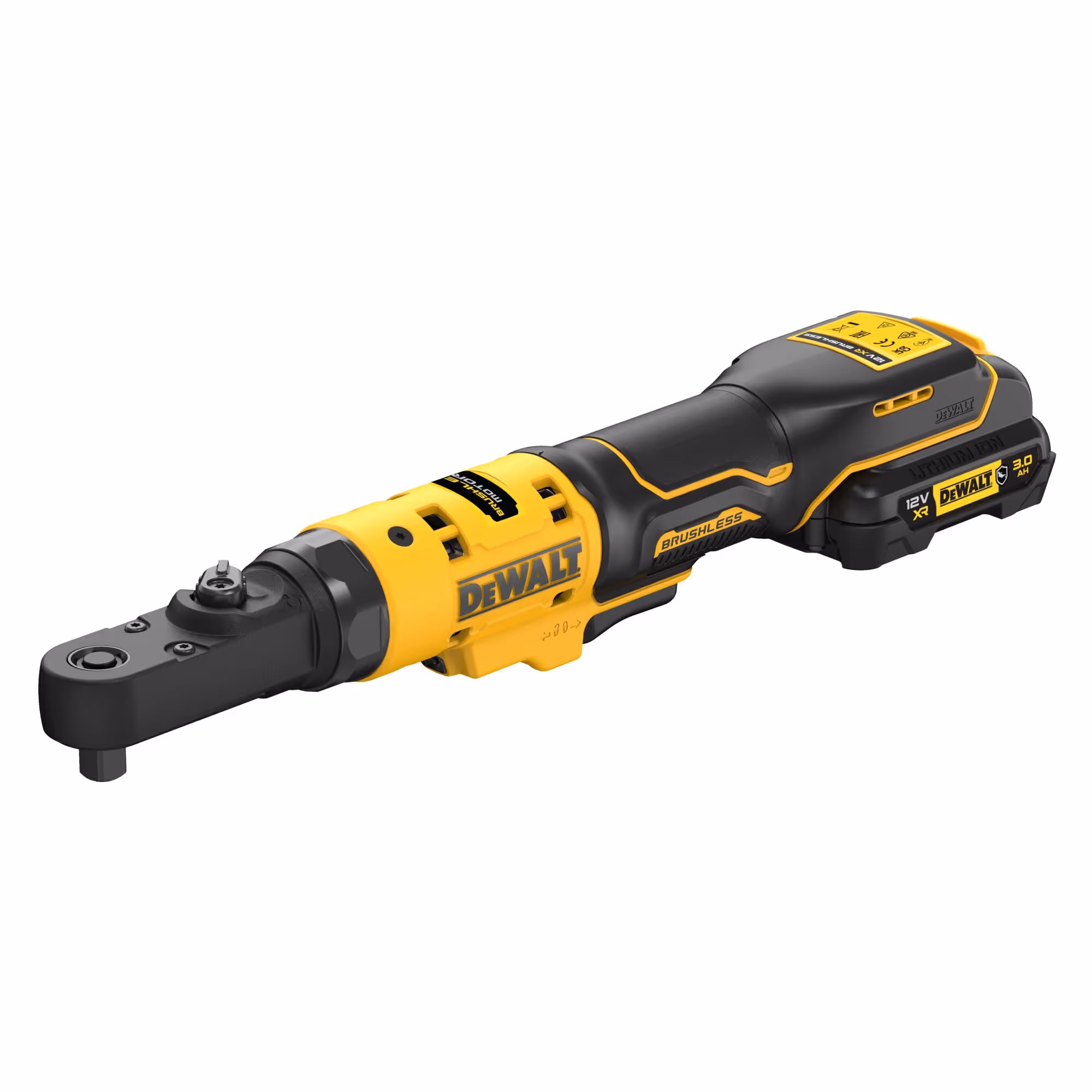 Clé à Cliquet XR 12V 3Ah Li-Ion Brushless - Têtes Interchangeables 1/4", 3/8" et Porte-embout Hexagonal 1/4" - Pack "GFN