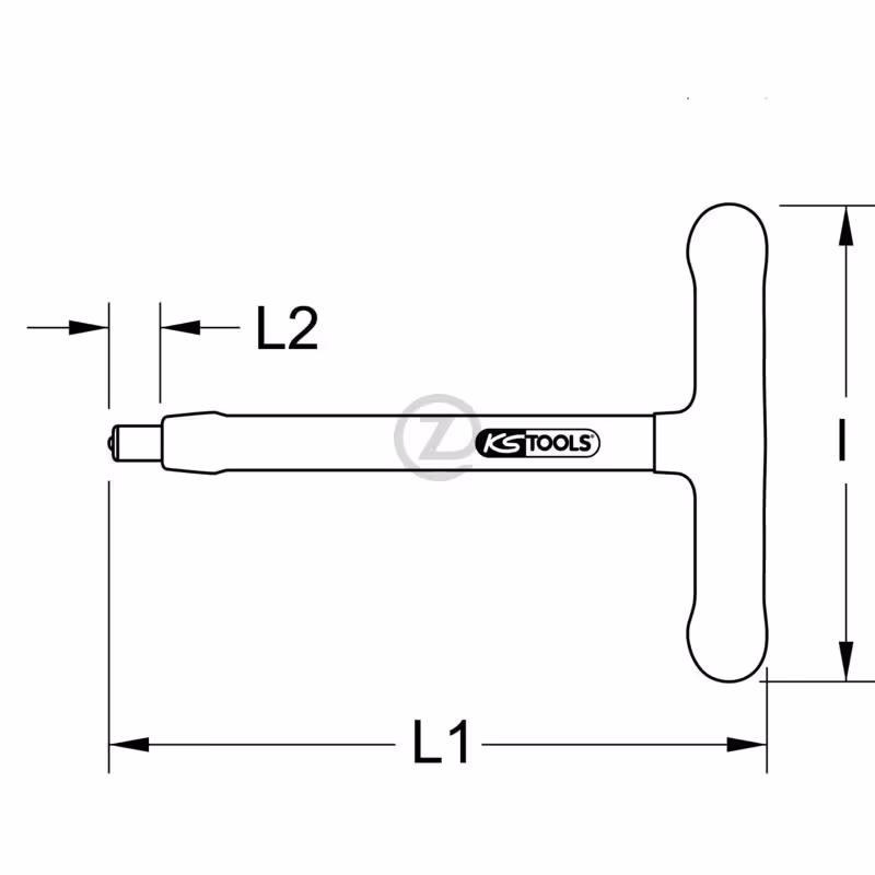 Clé à douille à poignée en T 1/4', 117.3