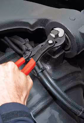 Cle ajustable avec effet cliquet knipex