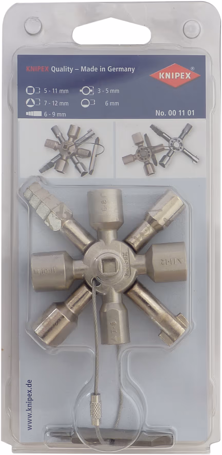Cle jumelee 8 faisceaux twin key knipex