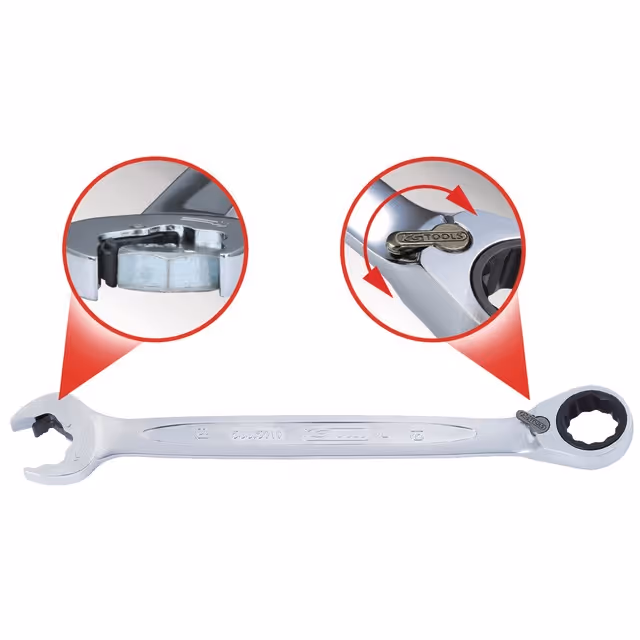 Cle mixte a cliquet reversible duo gear® 17 mm