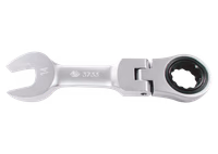 Clé mixte à cliquet tête inclinable courte 19mm