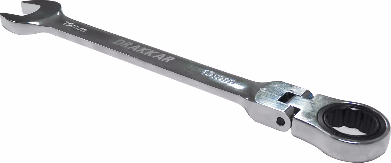 Cle mixte articulee a cliquet 19mm *dt*