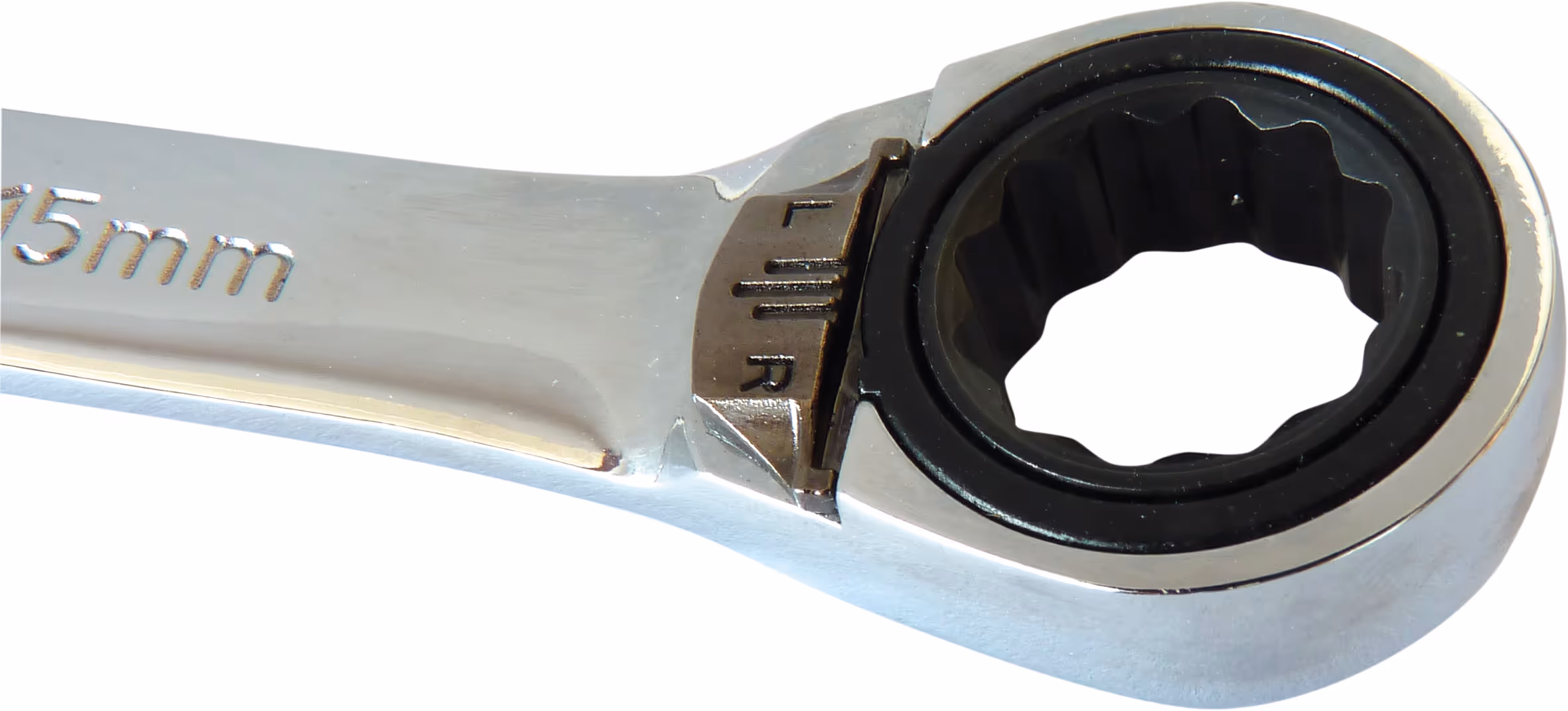 Cle mixte coudee a cliquet 15mm 72 dents *dt*