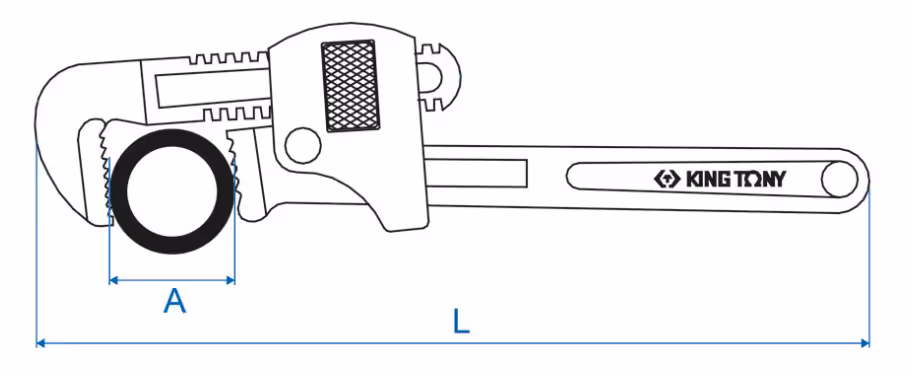 Clé serre-tubes type "STILLSON" 450mm