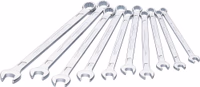 CLES MIXTES DE 10 A 19MM TETE POLIE - 10PC