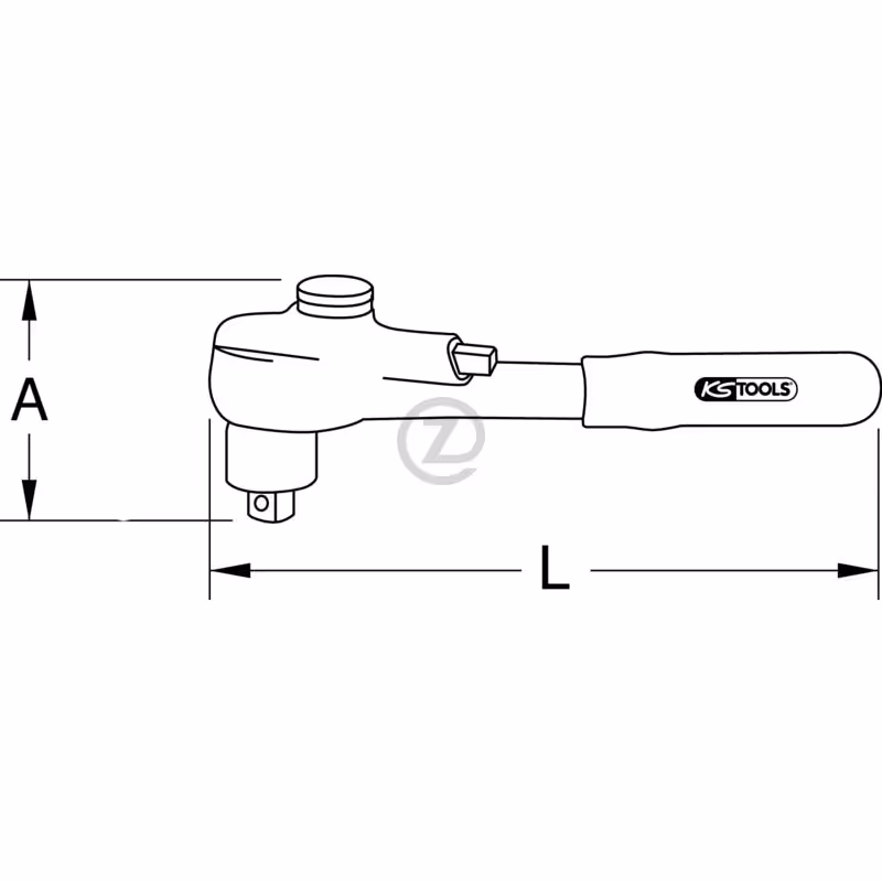 Cliquet isolé 1/2"", 32 dents