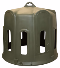 Cloche à foin, balle ronde ovins, caprins, veaux, poneys