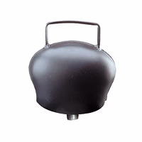 Cloche vache Black Blue - Ukal - Acier bombé 104mm