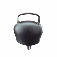 Cloche vache Black Blue - Ukal - Acier bombé 64mm