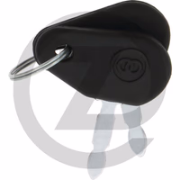 Cobo Clé de rechange - gainée de plastique, noire