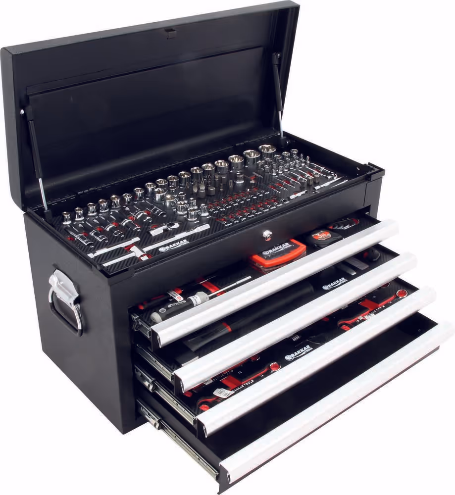COFFRE DE SERVANTE POUR 09144 + 4 TIROIRS MODULES CARBONE - 192 OUTILS