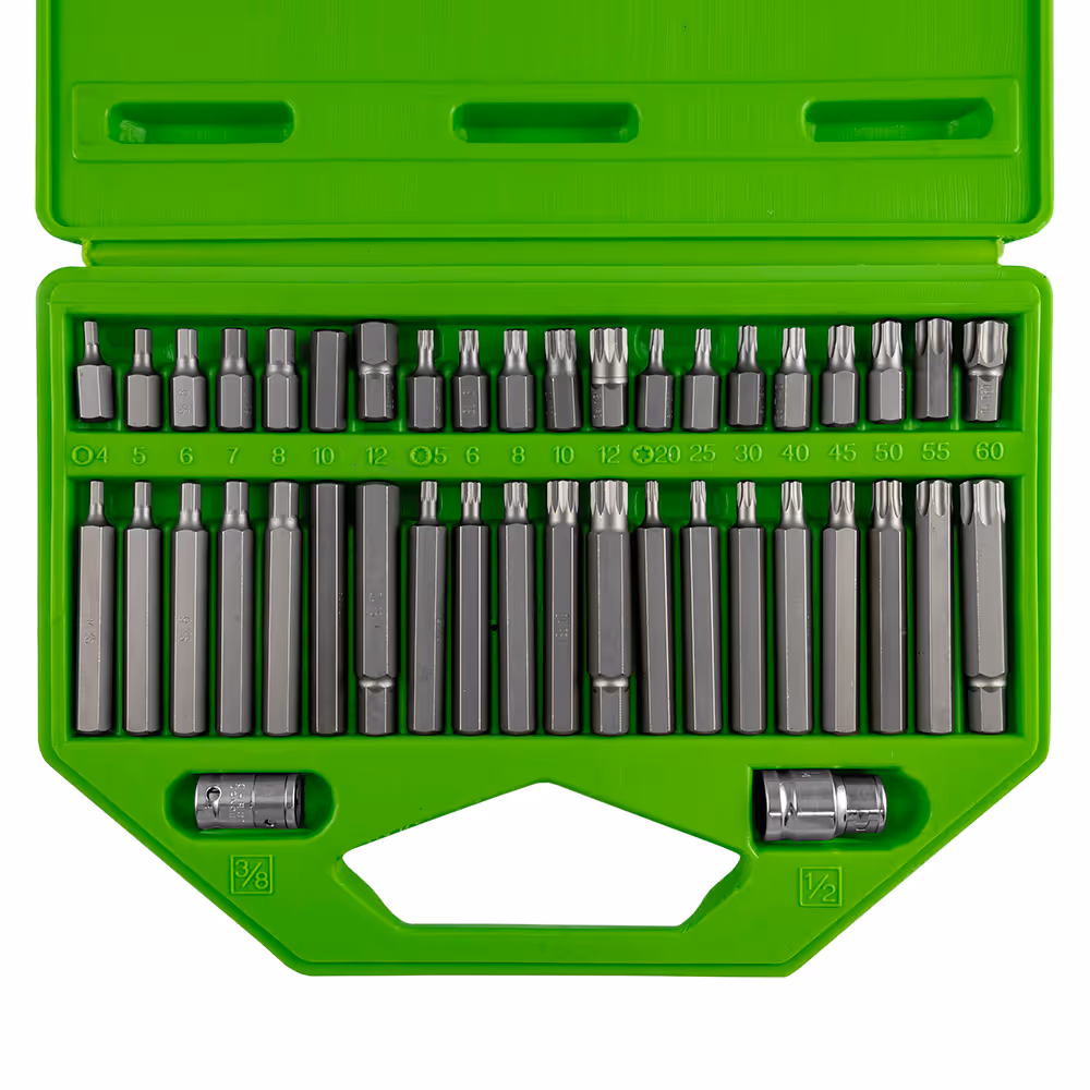 Coffret 42 embouts de vissage (inviolable) torx, 12 et 6 pans