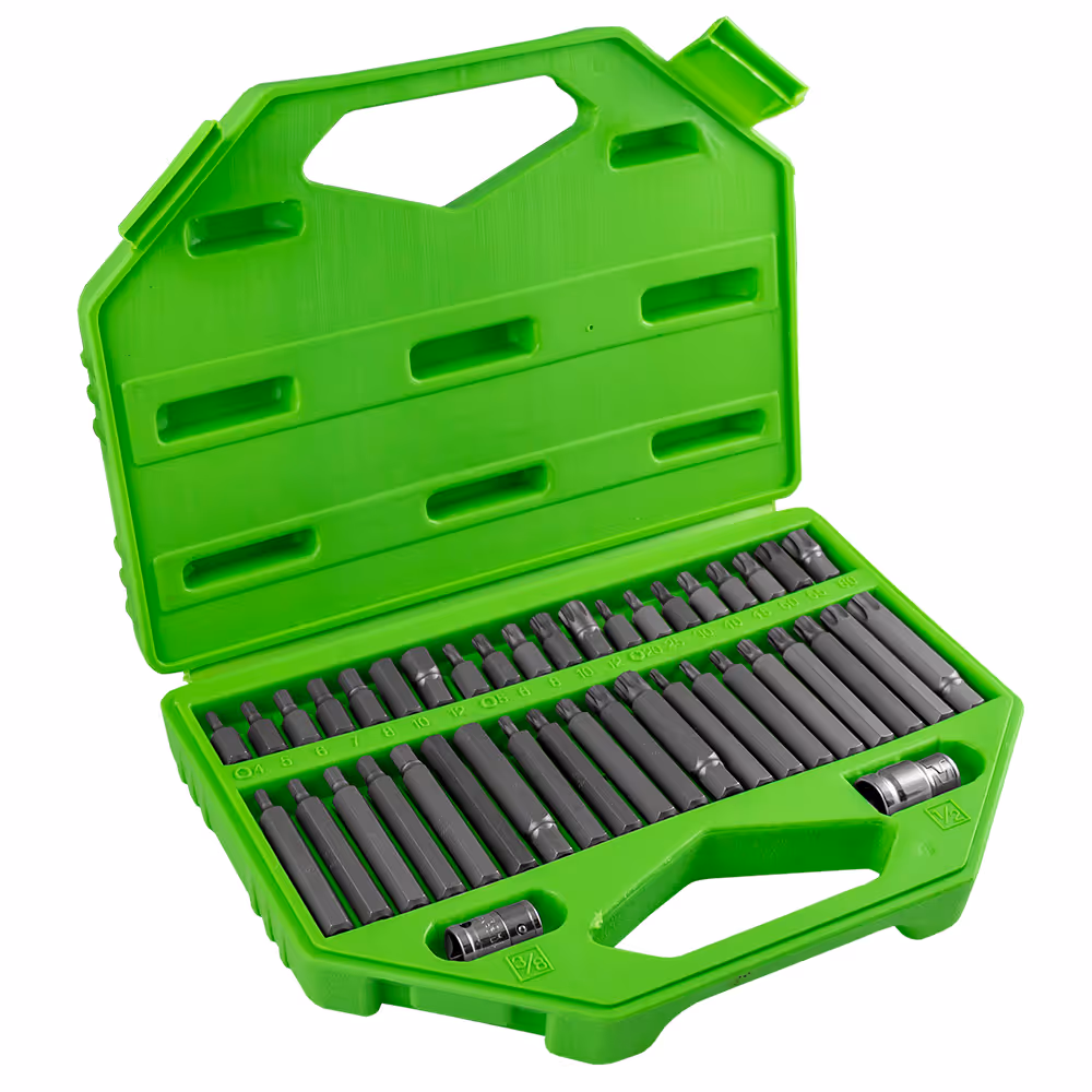 Coffret 42 embouts de vissage (inviolable) torx, 12 et 6 pans