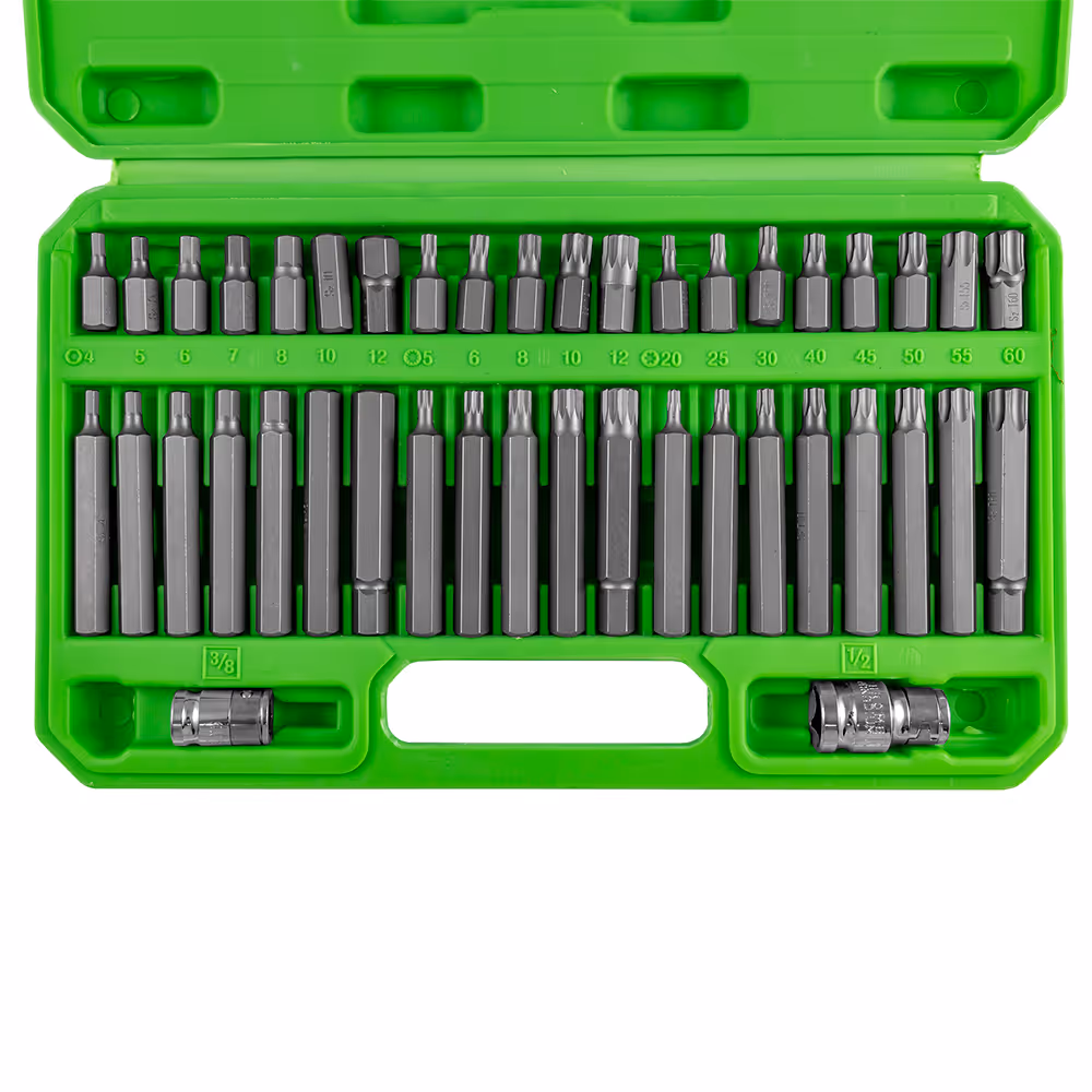 Coffret 42 embouts de vissage torx, 12 et 6 pans