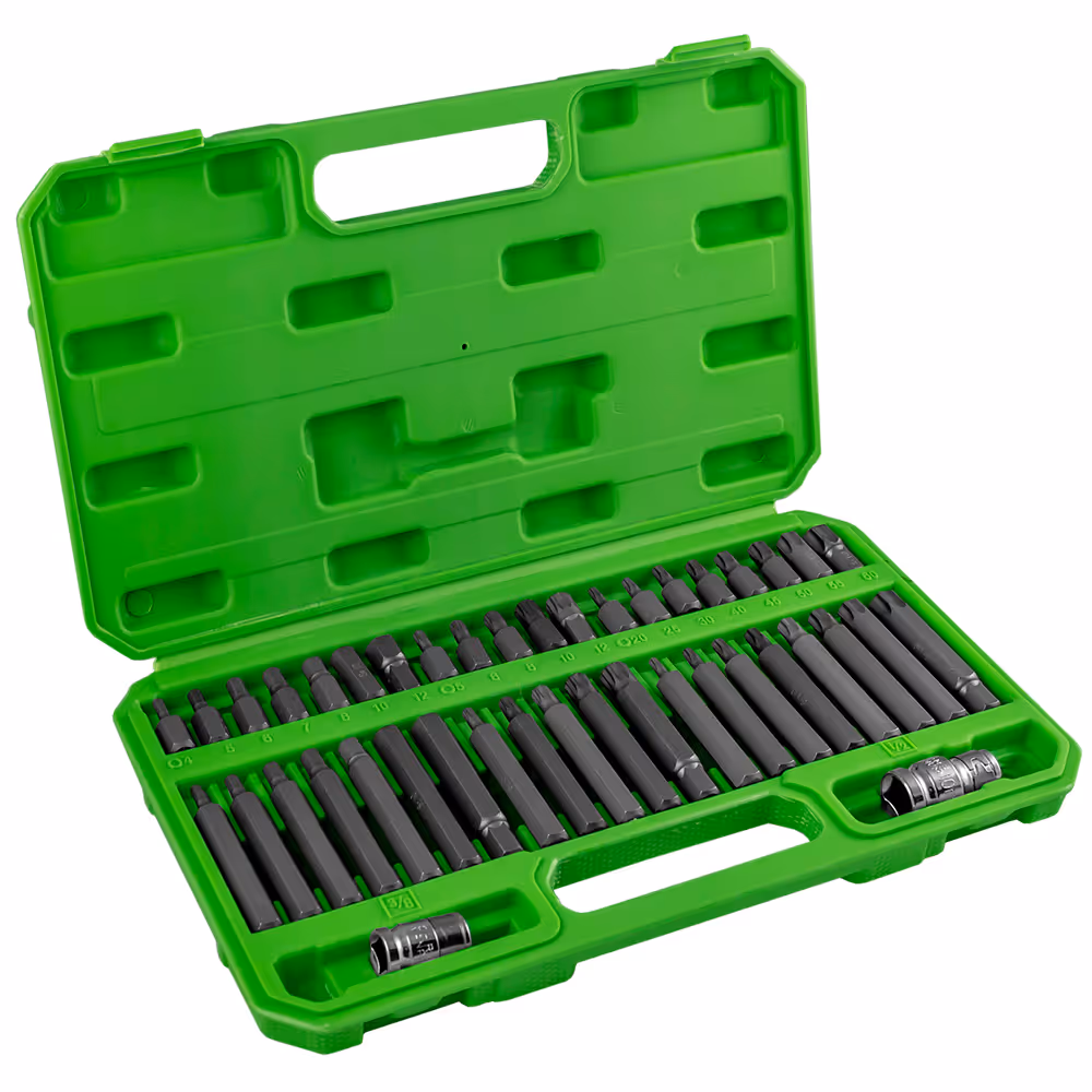 Coffret 42 embouts de vissage torx, 12 et 6 pans