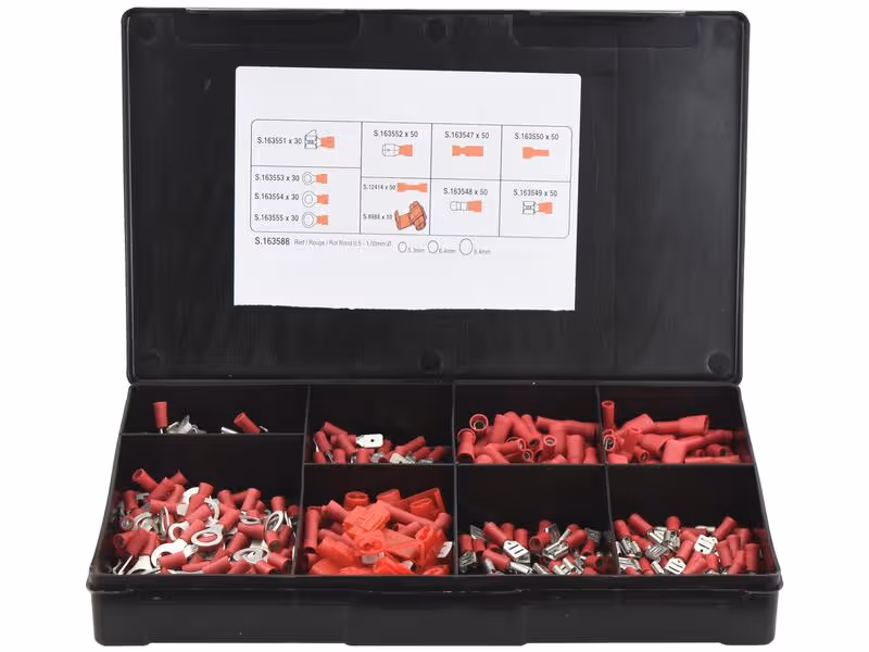 Coffret 430 pièces de cosses rouges